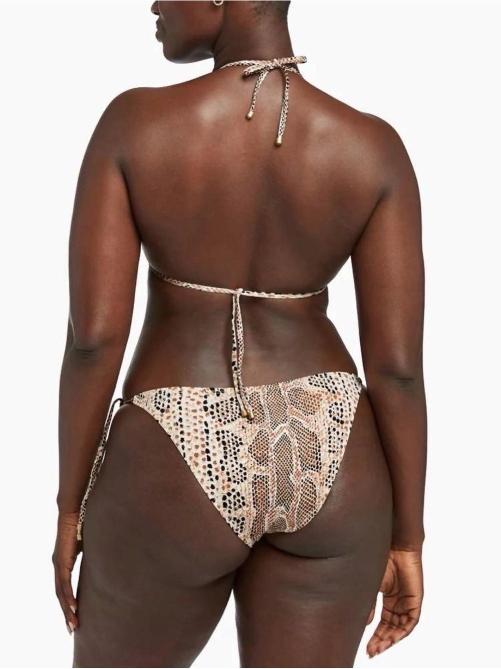 NEW VITAMIN A Elle adjustable tie side bottom in Mojave Snake 8/M NWT $115